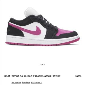 Air Jordan 1 low Black Cactus Flower